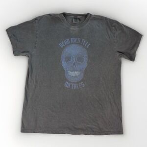 Comfort Colors Skull Dead Men Tell No Tales‎ Graphic T Shirt Mens XL Gray Tee